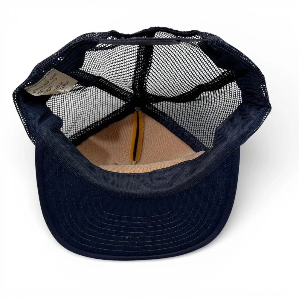 Vintage Houston Astros Trucker Hat Navy Blue Rainbow Logo‎ Snapback MLB Cap